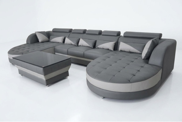 Canapé d'angle Canapé d'angle Canapé Sofa Canapé Revêtement de siège Paysage de vie Table USB