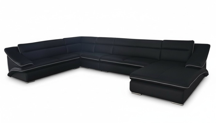 Canapé Canapé d'angle Design Rembourrage Canapé d'angle Canapé d'angle Ensemble de canapés Divan Forme en U Paysage vivant +USB