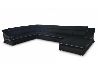 Canapé Canapé d'angle Design Rembourrage Canapé d'angle Canapé d'angle Ensemble de canapés Divan Forme en U Paysage vivant +USB