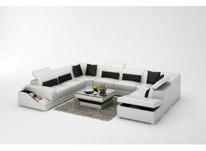 Paysage vivant Canapé d'angle moderne Canapé Rembourrage Coin suite Canapé Coin Suite + USB