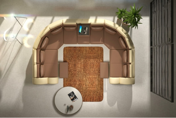 Canapé en cuir avec USB Tapisserie Canapé Canapé d'angle Paysage de vie Géant XXL Relaxation nouveau