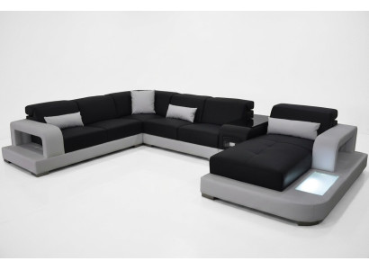 Revêtement de siège moderne Paysage de vie Canapé de salon Coin USB + Lumière