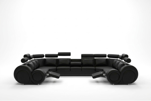 Designer Living landscape Corner sofa with USB Couch Sofa Upholstery Leather Sofa Sofas New.  Conception de canapé d'angle de paysage vivant avec canapé USB Rembourrage de canapé en cuir Canapé Canapés Neufs