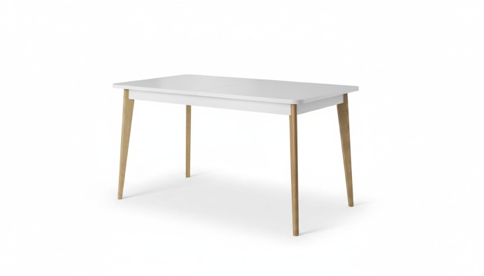 Table à manger en bois moderne, table à manger en bois de 140/180 cm, extensible pour la salle à manger.