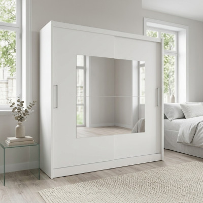Conception Armoire à Vêtements Armoires Coulissantes en Bois Portes Flottantes Armoire 180cm