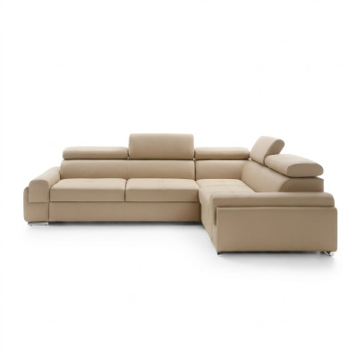 Canapé d'angle design en cuir textile rembourré Multifonction Sofas Salon paysage neuf