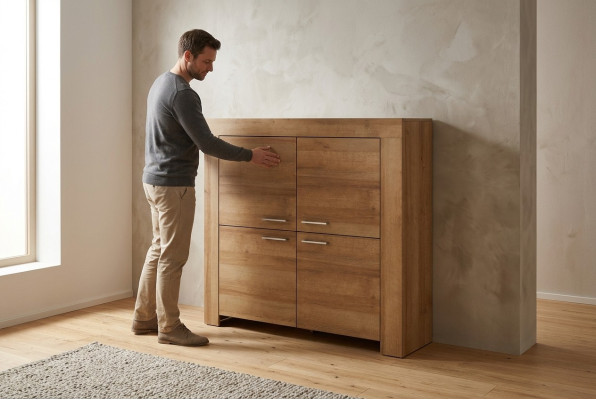Commode Commodes Armoire Salon Bois Armoires Vitrine Porte-manteau Buffet