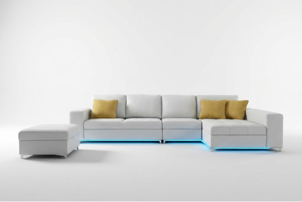 Canapé en cuir canapé canapé USB vivant canapé d'angle suite design moderne nouveau K5005