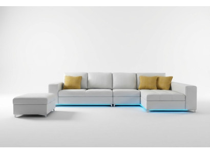 Canapé en cuir canapé canapé USB vivant canapé d'angle suite design moderne nouveau K5005