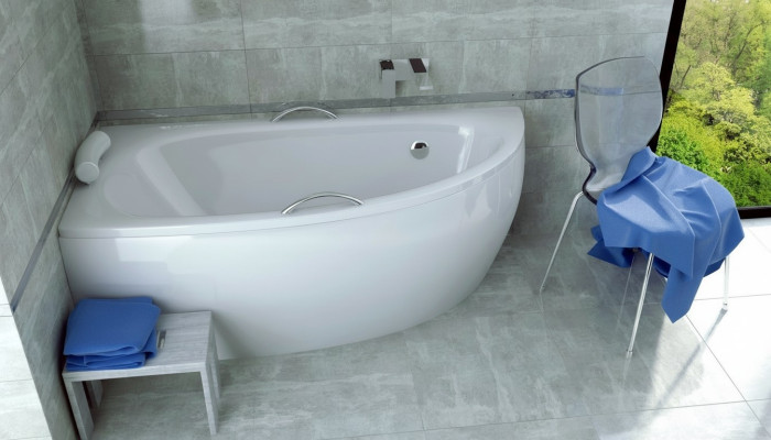 Coin de baignoire baignoire d'angle 150*70 cm baignoire en acrylique baignoire de coin décorative