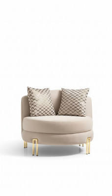 Fauteuil rembourré Seater Design Canapé Fauteuil Relax Tissu Lounge Luxe Salon