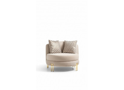 Fauteuil rembourré Seater Design Canapé Fauteuil Relax Tissu Lounge Luxe Salon