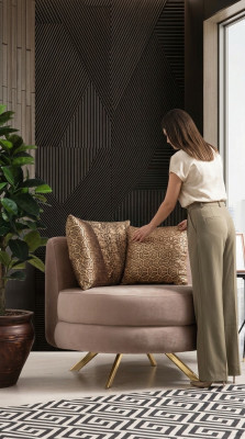 Fauteuil meubles design de luxe Style classique Textile Salon Lounge nouveau