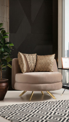 Fauteuil meubles design de luxe Style classique Textile Salon Lounge nouveau