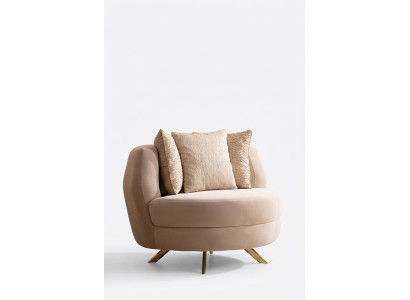 Fauteuil de luxe Rembourrage Mobilier Salon Fauteuil une place Textile Salon Restaurant