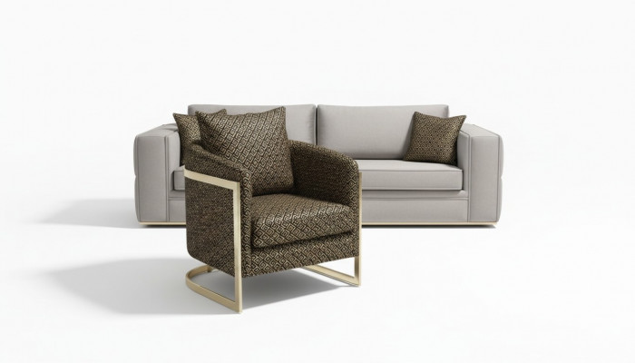 Ensemble de canapé 3+3 Places Fauteuil Canapés Ensemble de luxe en velours