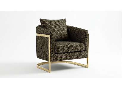 Fauteuil design luxe Classique Moderne à dossier en textile 1 place Canapé d'ameublement une place