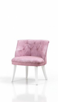 Chaise Chesterfield rose exclusive, fauteuil rembourré, meuble de designer.