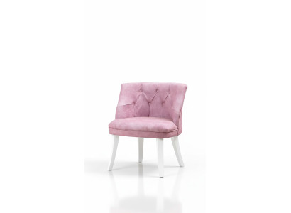 Chaise Chesterfield rose exclusive, fauteuil rembourré, meuble de designer.