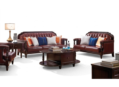 Ensemble de canapés Northern States Sofa Amérique 3+2 places Canapé en cuir Chesterfield