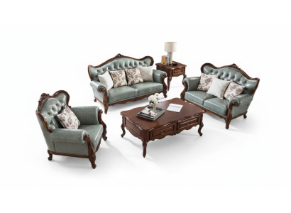 Ensemble de canapés 3+2+1 Chesterfield Meubles de salon Canapé en tissu