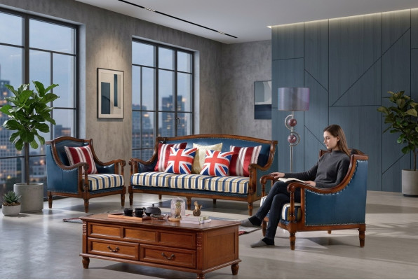 American Furniture Canapé Set USA Ensemble 3+1 Places Trois Places Fauteuil