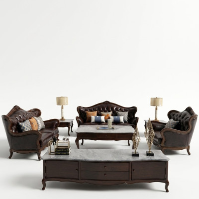 Ensemble de canapés de luxe 3+1 places fauteuil canapés siège salon