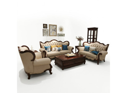 Ensemble de canapés 3+2+1 Ensemble de sièges Canapés Design Rembourrage Chesterfield