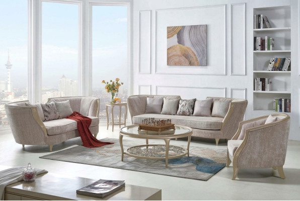 Luxueux ensemble de canapés Mobilier d'hôtel Canapé Sofa Élégant style canapé en tissu
