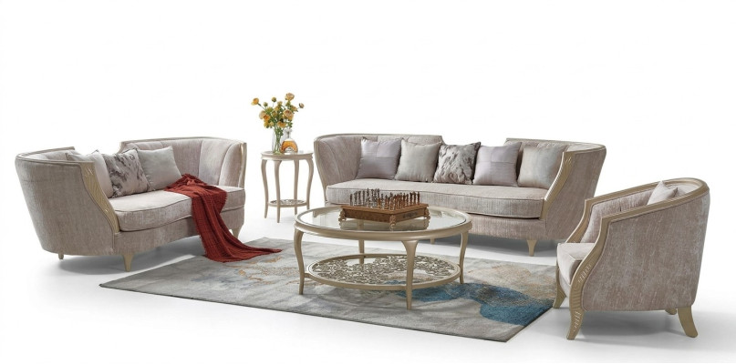 Luxueux ensemble de canapés Mobilier d'hôtel Canapé Sofa Élégant style canapé en tissu