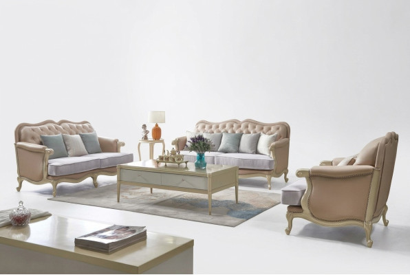 Ensemble de canapé Rosa Furniture Canapé 3 places 2 places 1 place Design de salon 3 pièces.