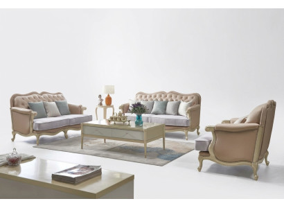 Ensemble de canapé Rosa Furniture Canapé 3 places 2 places 1 place Design de salon 3 pièces.