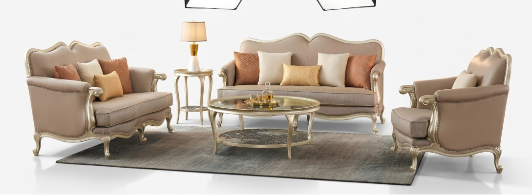 Table basse de luxe Table ronde Meubles d'hôtel Mobilier Tables Or