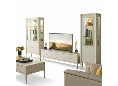 Unité murale de design Buffet 2x Armoire Meuble TV Meuble bas Buffet Ensemble de 3 pièces