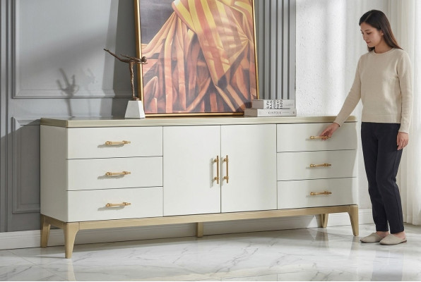Buffet Commode Designer Armoires de luxe en bois blanc Commodes Armoire