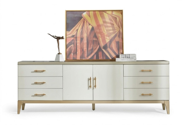 Buffet Commode Designer Armoires de luxe en bois blanc Commodes Armoire