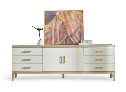 Buffet Commode Designer Armoires de luxe en bois blanc Commodes Armoire
