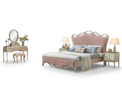 Chambre Design Lit Luxe Lits Cuir Rose Double Rembourrage Meubles Textile Neuf