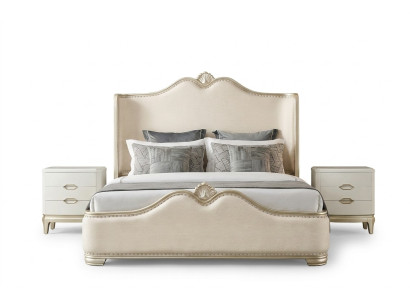 Lit de luxe Lits en bois Cadre de lit Lit blanc Lit double Cadre de lit Lits Doubles Lits