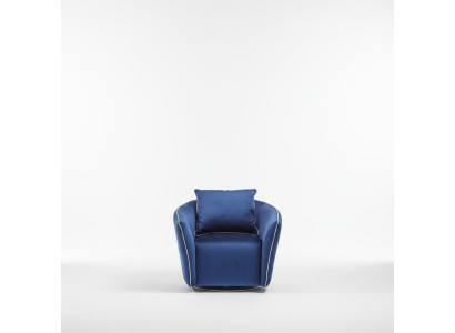 Fauteuil 1 place Bleu Salon Luxe Design Italien Mobilier Élégant nouveau