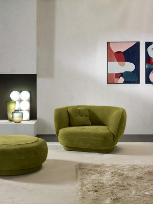 Siège de fauteuil vert design Prianera Salle de séjour Rembourrage Fauteuil Single Luxe Mobilier Style