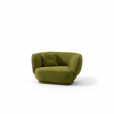 Siège de fauteuil vert design Prianera Salle de séjour Rembourrage Fauteuil Single Luxe Mobilier Style