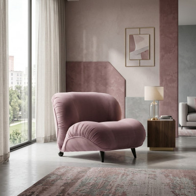 Fauteuil une place de luxe rembourré Mobilier Salon Fauteuil une place en tissu Lounge