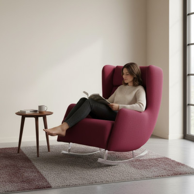 Fauteuil de luxe Rembourrage de luxe Style italien en bois massif Mobilier moderne À une place