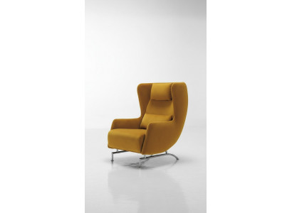 Fauteuil Siège une place Design Jaune Rembourrage Salon Mobilier Fauteuil à oreilles Prianera