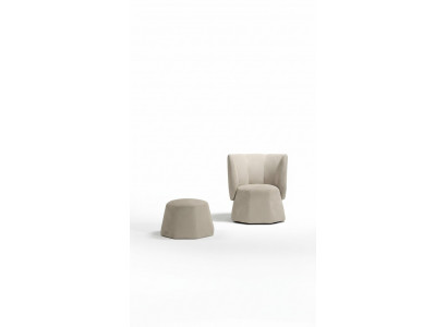 Tabouret Design Bois Mobilier Italien de Luxe Salon Moderne Repose-Pieds Gris neuf