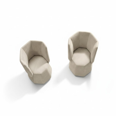 Fauteuil design de luxe une place moderne Lehn Textile 1 siège Mobilier une place Prianera