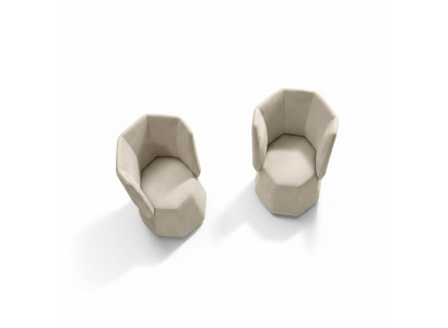 Fauteuil design de luxe une place moderne Lehn Textile 1 siège Mobilier une place Prianera