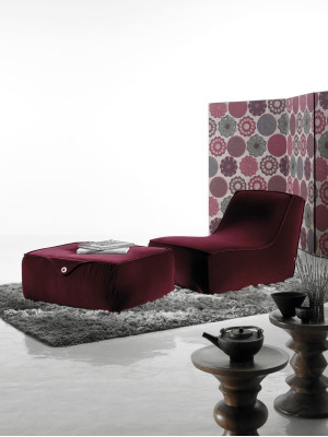 Fauteuil design Tabouret Siège Luxe Monoplace Moderne Meuble en cuir gris Monoplace Prianera