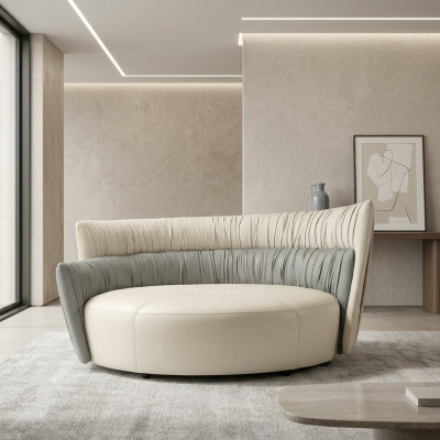 Canapé rond Canapé deux places Canapé design 2 places Canapés Rembourrage en cuir Prianera Sofa
